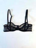 Black Polka Dot Sheer Bra, many colours of mesh.