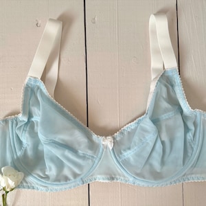 Sheer blue mesh bra. Many Colours Of Mesh