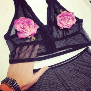 Transparent Bra Sheer bralette for comfort fit, various colors of mesh
