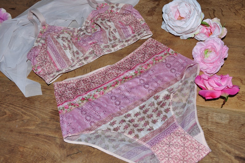 Sheer bralette Soft bra Mesh bralette Bra \\no bones bra Sheer lingerie Soft cup bra Pink bralette Floral bralette Boho style bralette