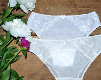 Low Waist Transparent Lace Details  Panties