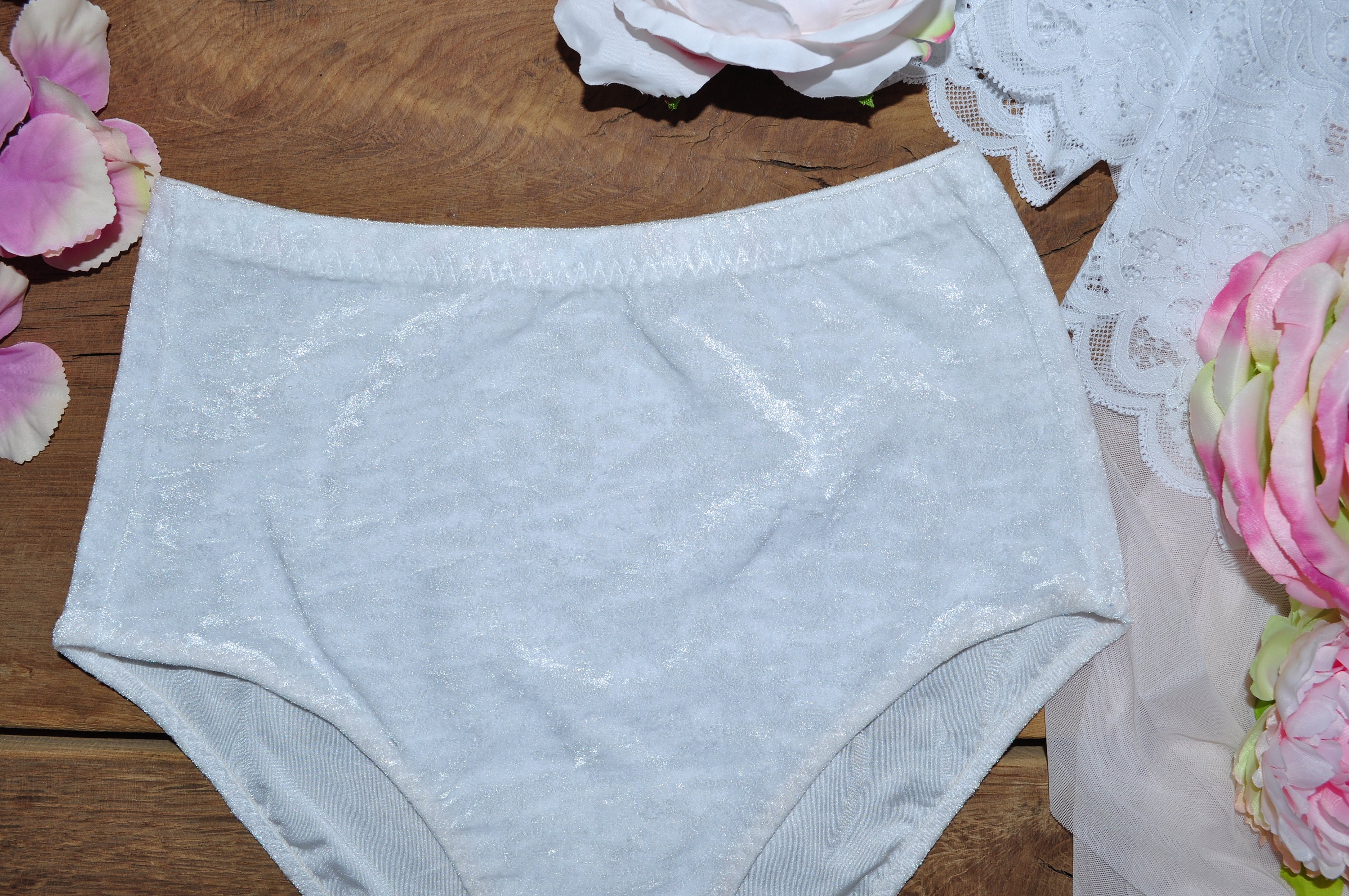 Velvet panties Velvet high waisted panties White velvet Etsy