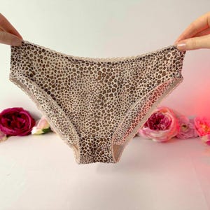 Lingerie Printed Bikini Panties on Low Waist. Very Soft and Thin Material.