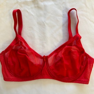 Transparante rode bh verschillende kleuren mesh-bh