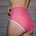 Mesh panties with white edging High waist panties Sheer lingerie Pink lingerie Sexy Mesh Underpants See through panties