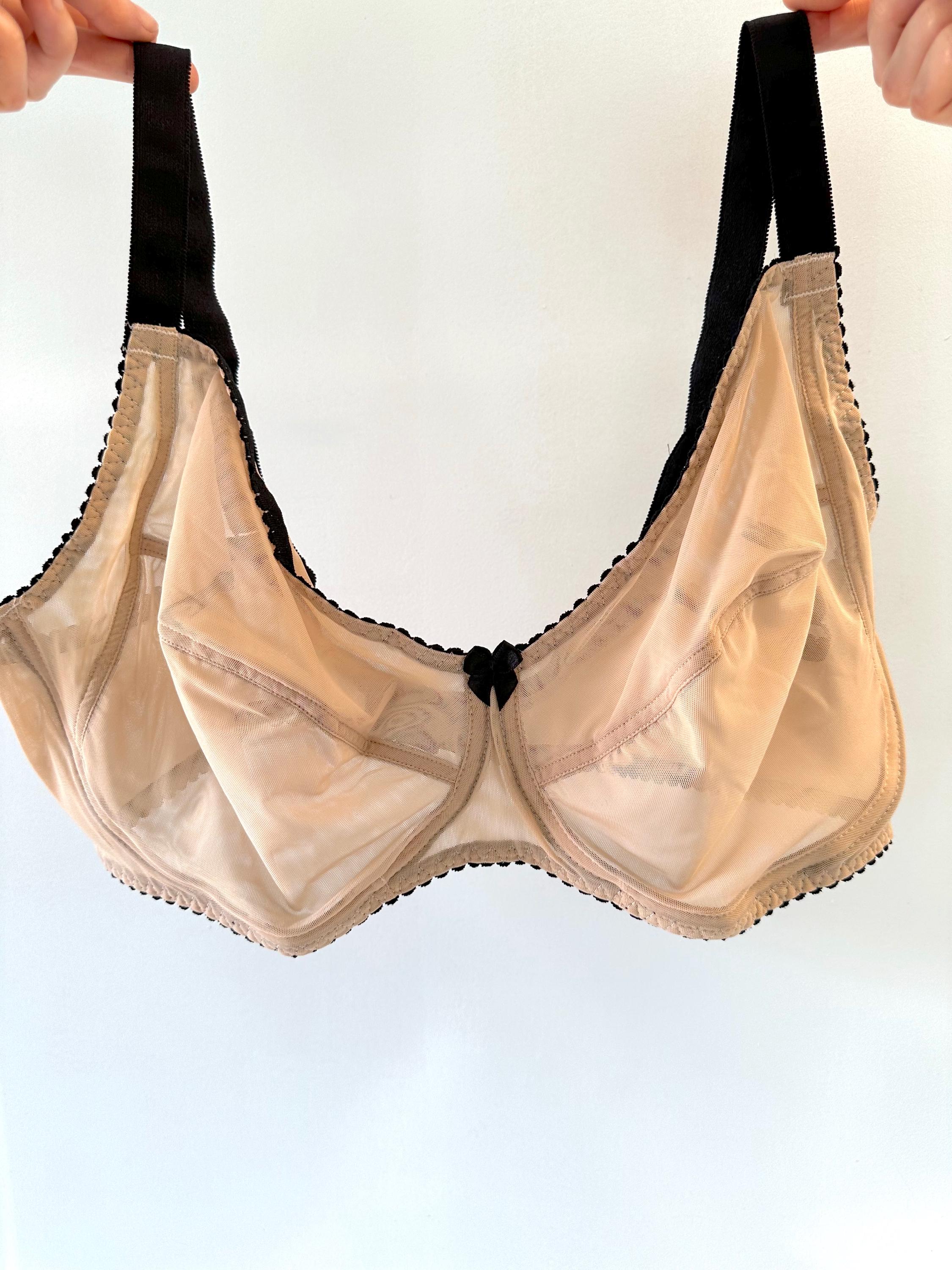 Sheer Bra With Black Straps and Elastic, Mesh in Many Colors. - Etsy
