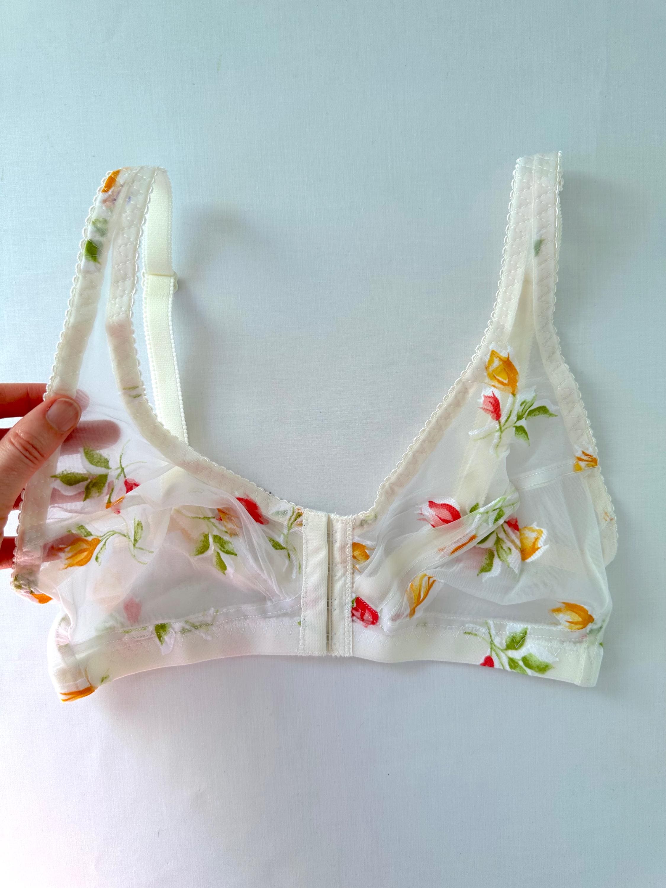 Sheer Bra From Floral Soft Mesh Many Colours - Etsy