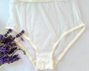 Sheer Panty Ivory Mesh Panties, various colours.