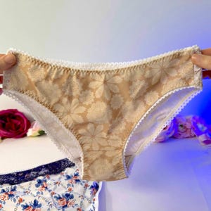 Floral Panties Back seam Panties Soft Panty Romantic Panties Floral bikini Bikini with lace