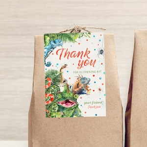 Lembrancinhas para répteis, etiqueta para répteis, imprimíveis para festas de répteis, etiquetas para répteis, etiquetas para répteis, etiquetas para festas de aniversário de répteis, cartões de agradecimento para répteis,