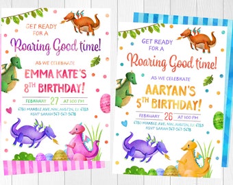 Dragon Birthday Party Invitations Dragon Birthday Party Etsy