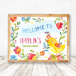 Farmers Market Birthday Party Decorations, Farmers Market Printable Decorations, Farmers Market thank you card, Bunting, Welcome Sign, Tents