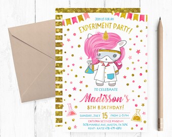 science invitation etsy