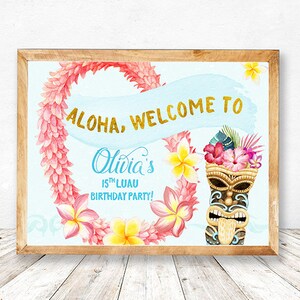 Luau Party Favors, Luau Party Decorations, Luau Party Pack, Luau Party Printables, Hawaiian Party Favors, Hawaiian Party Printables, Aloha image 1