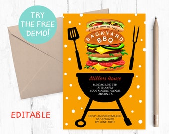 Burger Party Etsy