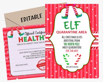 Elf Certificate Etsy