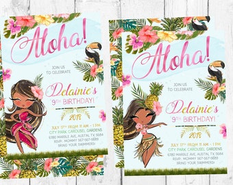 hawaiian invitation etsy