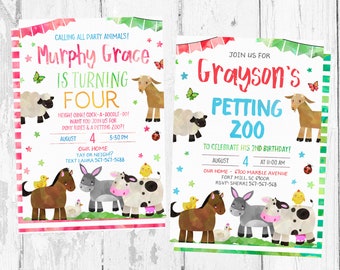 zoo invitations etsy