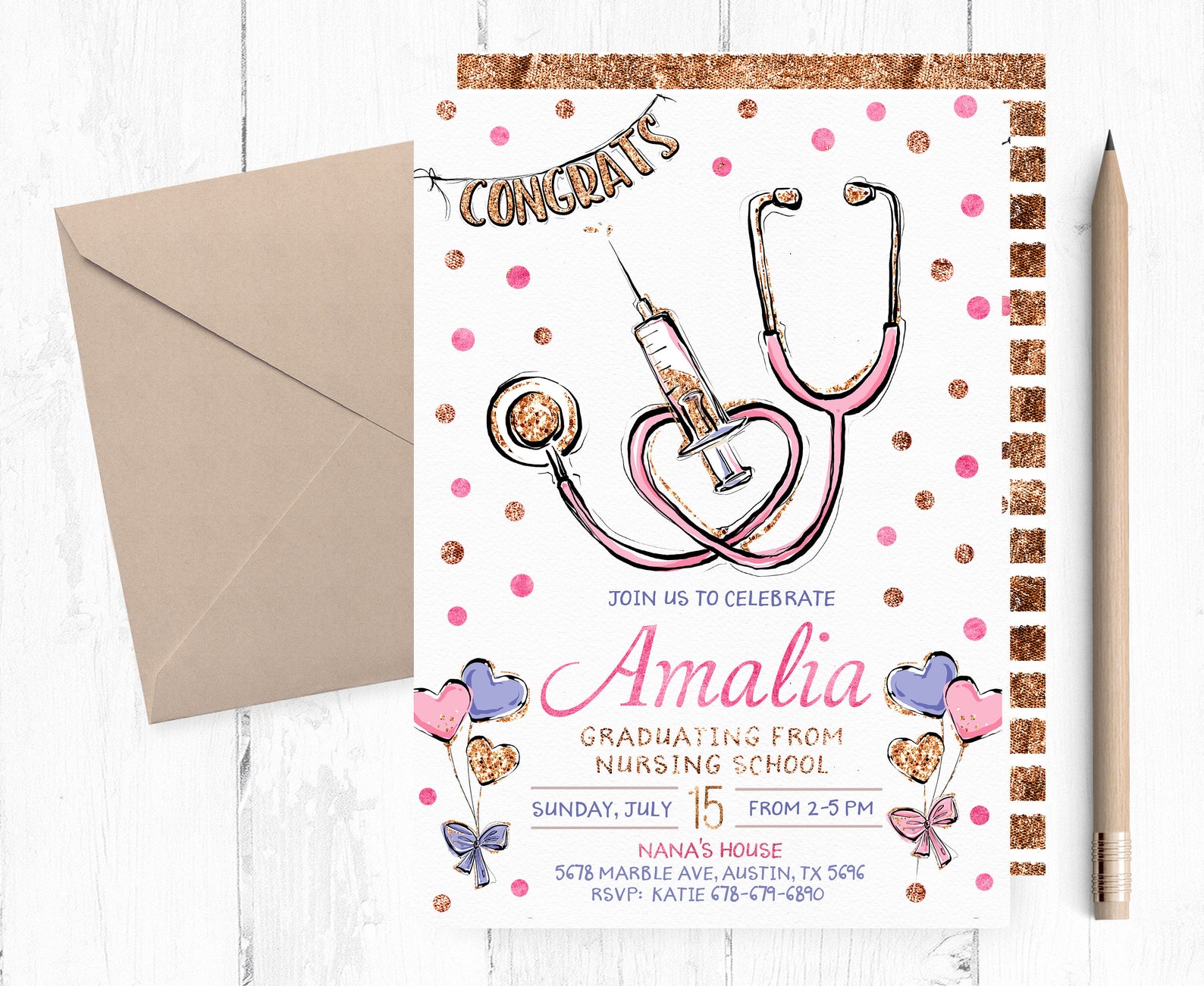 nurse-graduation-invitation-nurse-graduation-invitations-etsy