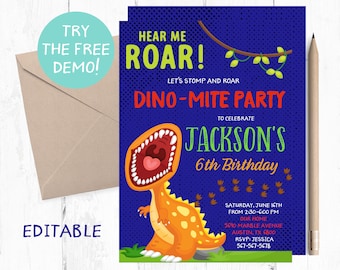 Dinosaur birthday invitation, Dinosaur invitation, Dinosaur invitations, Dinosaur Birthday, Dinosaur Party, Dinosaur, Dinosaur Invitation
