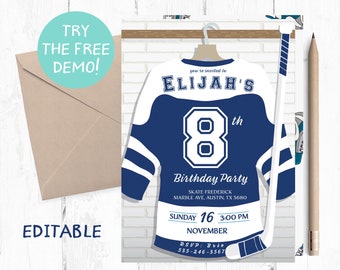 Hockey Birthday Invitations, Hockey Birthday Invitation, Ice Hockey Party, Hockey Party, Ice Hockey Birthday Invitations, Hockey Birthday,