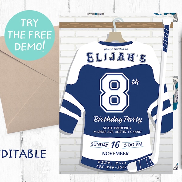 Hockey Birthday Invitations, Hockey Birthday Invitation, Ice Hockey Party, Hockey Party, Ice Hockey Birthday Invitations, Hockey Birthday,