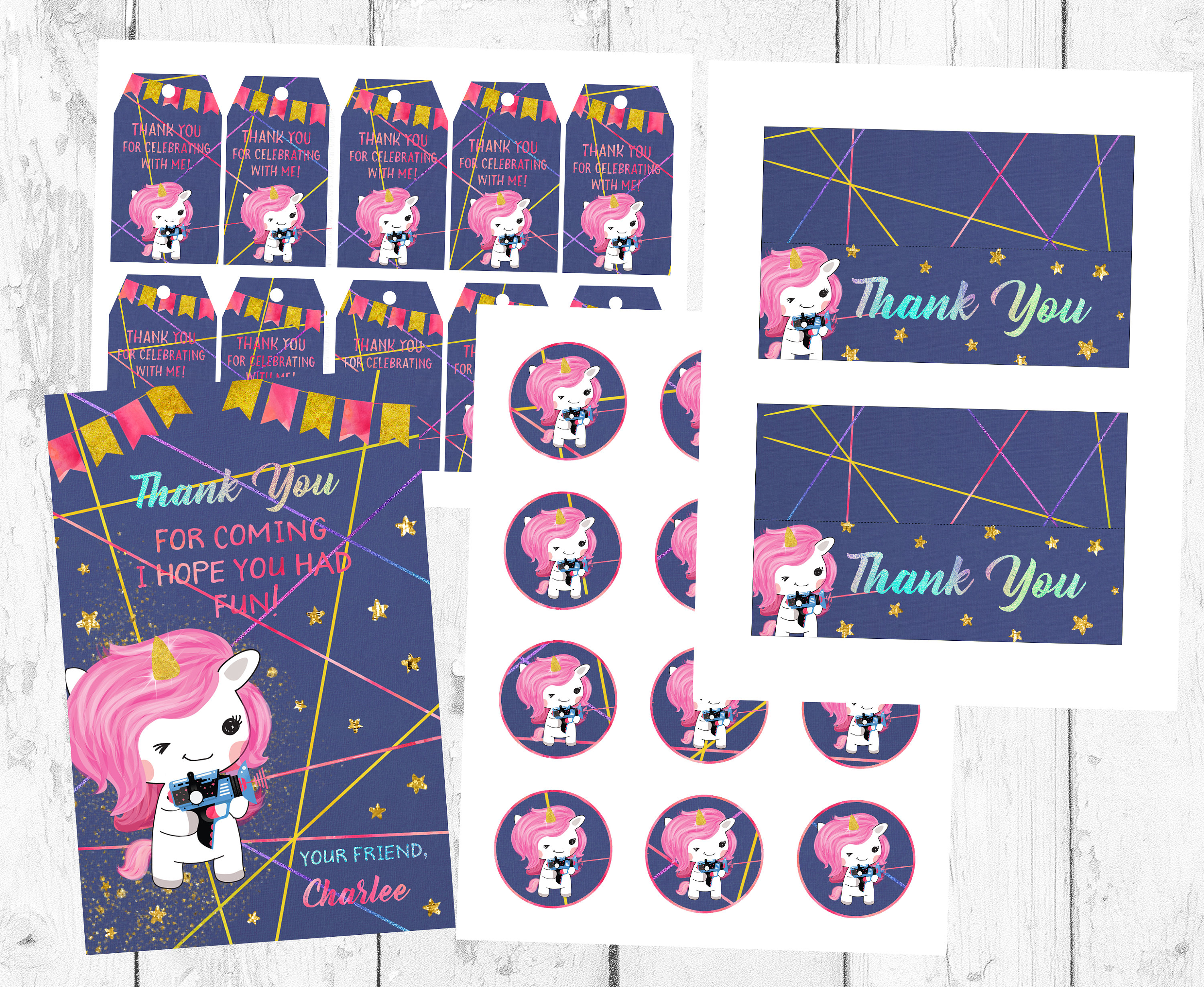 Mini Pack Laser Tag Printables Laser Tag Birthday | Etsy