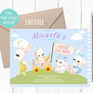 Easter Egg Hunt Invitation Instant, Easter Egg Hunt Editable Template, Easter Egg Hunt Instant Invitation, Easter Egg Hunt Printable, Text,