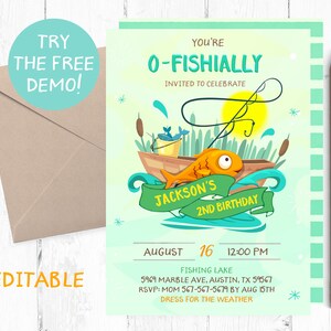 Fishing Birthday Invitation, Fishing Birthday Party, Fishing Invitations, Fishing Invitation, Fishing Birthday Invitations, Fishing invites,