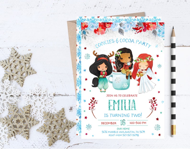 Hot Cocoa Invitation Hot Cocoa Birthday Party Invitations Etsy