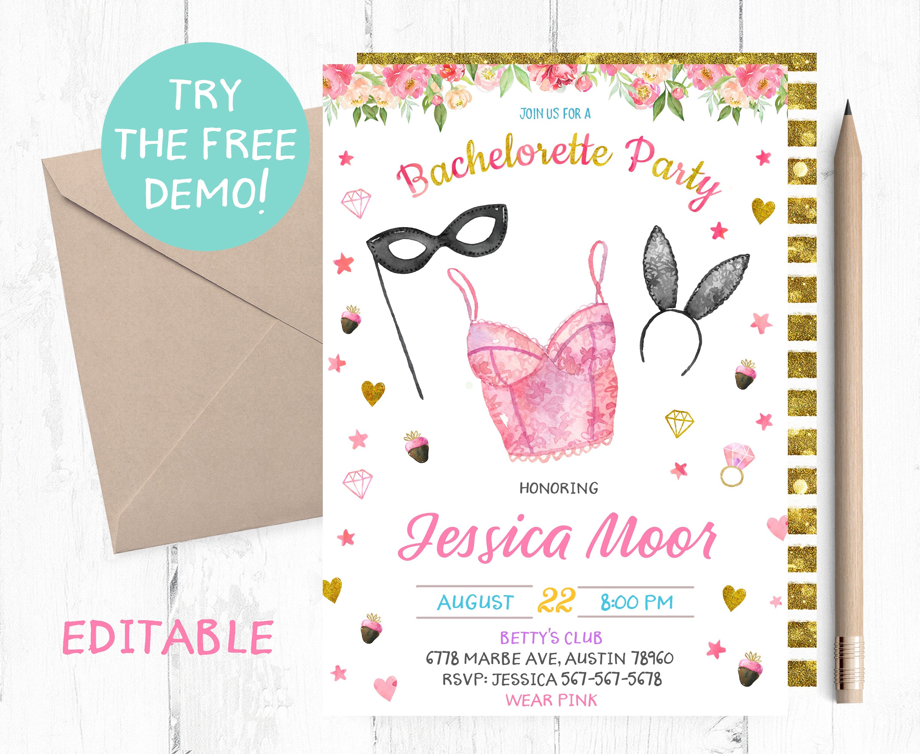 Free Bachelorette Party Invitations