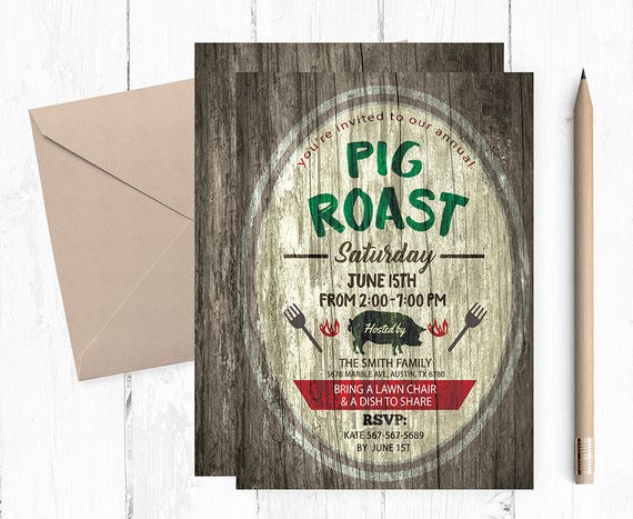 pig-roast-invitation-pig-roast-invitations-pig-roast-etsy