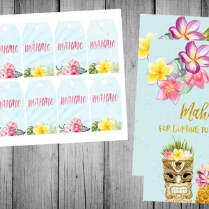 Luau Party Favors, Luau Party Decorations, Luau Party Pack, Luau Party Printables, Hawaiian Party Favors, Hawaiian Party Printables, Aloha image 4