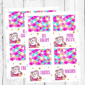 Pool Party Food Tents, Pool Party Food Cards, Pool Party Decoration ...