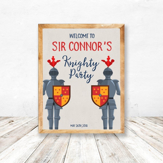 Knight Birthday Party Decorations Medieval Birthday Party Etsy