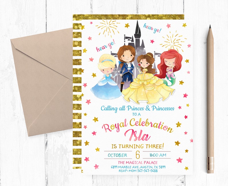 Personalized Royal Birthday Party Invitations Royal Birthday Etsy
