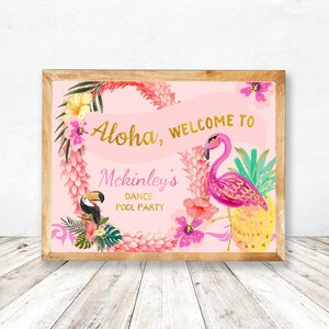 Luau Party Printables, Luau Birthday Party Printables, Flamingo ...