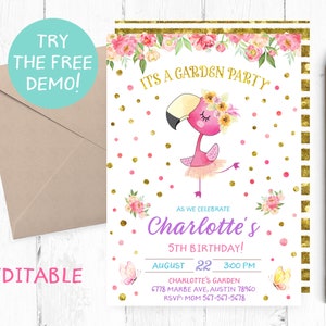 Garden Birthday Invitation, Garden Birthday Party, Garden Birthday Invitations, Garden Birthday Party Invite, Garden Birthday Party Invites,