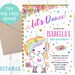 Editable Magical Dancing Party Editable Unicorn Dance Party - Etsy