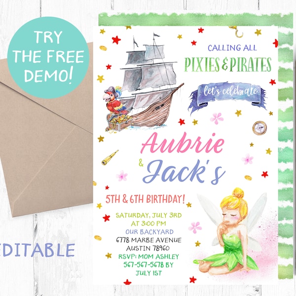 Pirate Fairy Party - Etsy