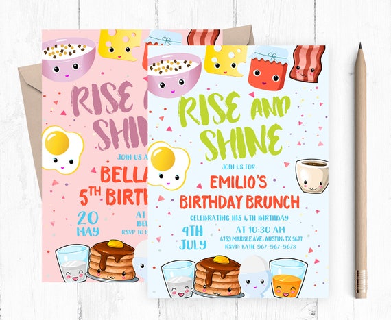 Fruhstuck Einladung Geburtstag Brunch Einladung Kinder Etsy