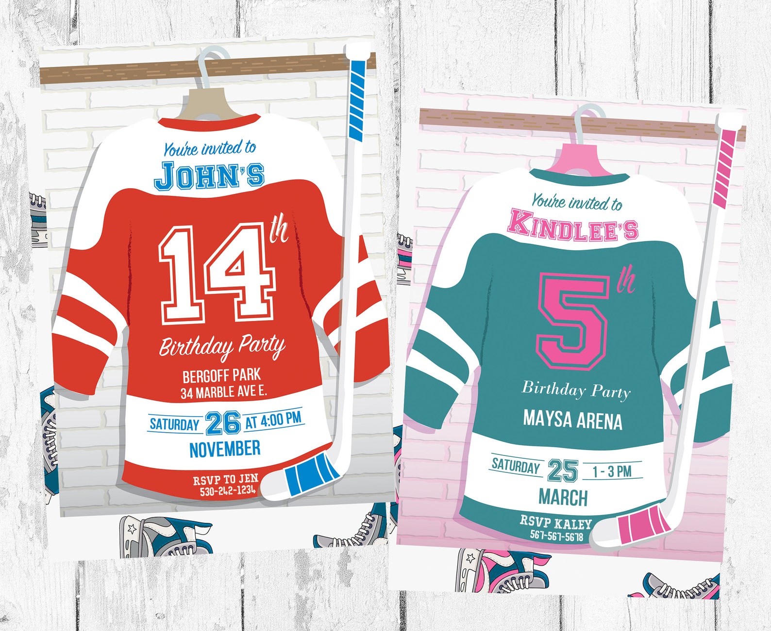Hockey Geburtstagseinladungen HockeyGeburtstagsEinladung Etsy