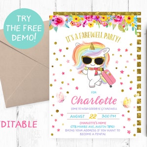 Farewell Party Invitation, Farewell Party Invitations, Going Away Party Invites, Moving Party Invitations, Farewell Invitation, Digital