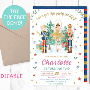 Nutcracker Invitation, Nutcracker Invite, Nutcracker Invitations, Nutcracker Invites, Nutcracker Birthday Invitations, Nutcracker Party,