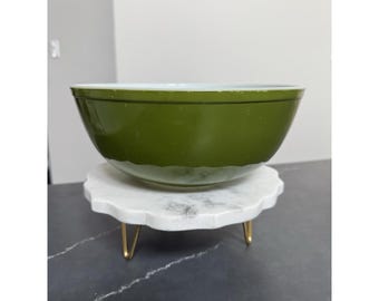 VTG Pyrex #404 Large 4 Qt Mixing Nesting Bowl Avocado Green Verde  10.25&quot; in EUC