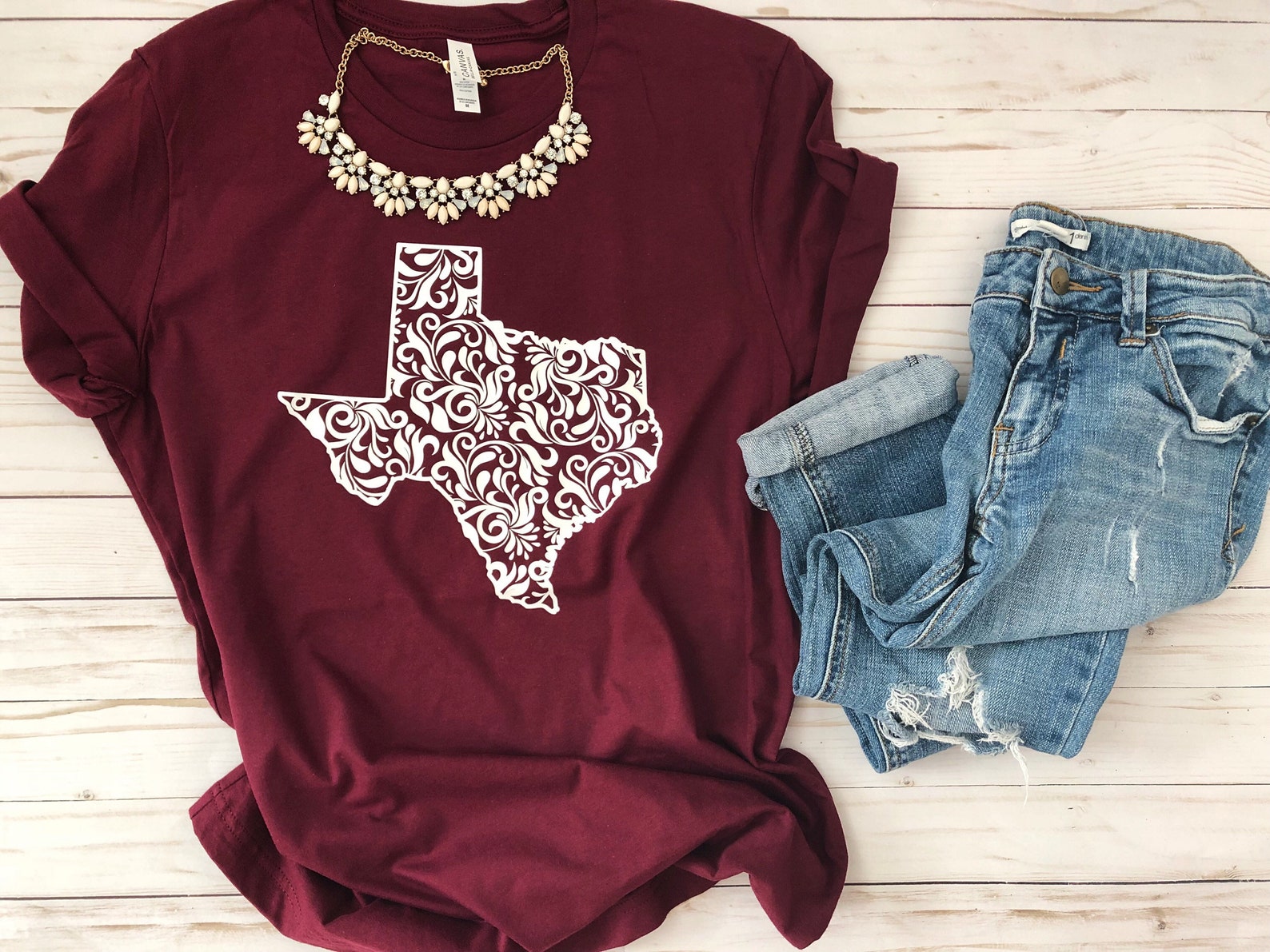 Texas Shirt/texas Floral Shirt/texas Design/womens Texas - Etsy