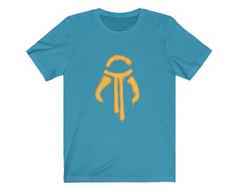 Camiseta unisex con grafiti del sello del mitosaurio mandaloriano - Libro de Boba Fett