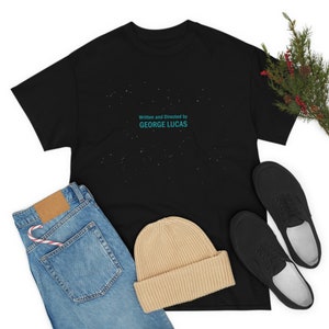 Written and Directed by George Lucas Custom Design SW Credits Unisex Heavy Cotton Tee image 8