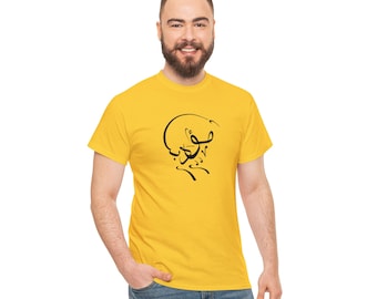 DUNE Muad'Dib Arabic Calligraphy in Desert Mouse shape Paul Atreides - Original DesignUnisex Heavy Cotton Tee