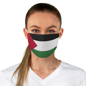 Free Palestine - Palestinian Flag - Justice - Fabric Face Mask